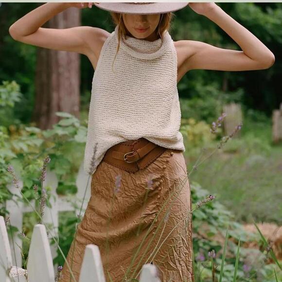 Anthropologie Pilcro Cowl Neck Sleeveless Knit Sweater Ivory Women’s size Medium - Picture 10 of 12